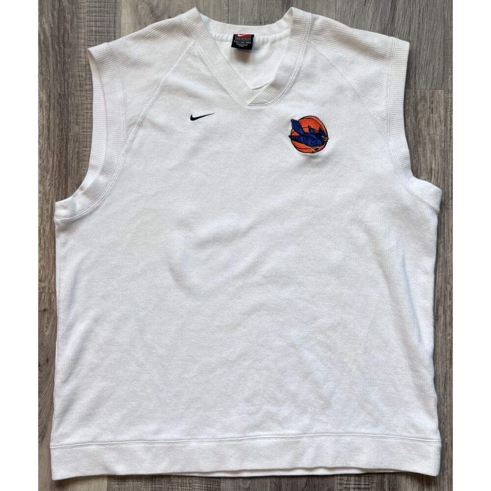 Creighton BlueJays Basketball Vintage Nike Sweater Vest Men XL White Ribbed